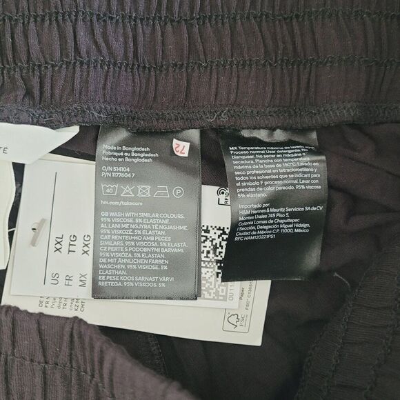 New H&M Mama Maternity Stretch Waist Pants in Black Size XXL NWT - Picture 6 of 8